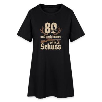 Jäger 80 ans Chasse 80 ans en pleine forme - Robe T-shirt Femme - noir - Devant