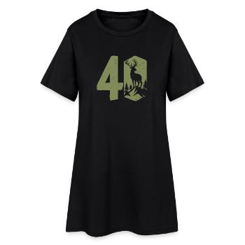 Chasseur 40e anniversaire Chasse 40 ans Nombre Cerf - Robe T-shirt Femme - noir - Devant
