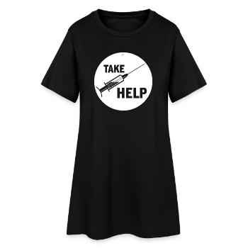 DEMANDEZ DE L’AIDE - Robe T-shirt Femme - noir - Devant