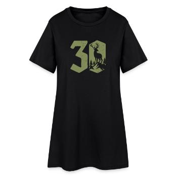 Chasseur 30e anniversaire Chasse 30 ans Nombre de cerfs - Robe T-shirt Femme - noir - Devant