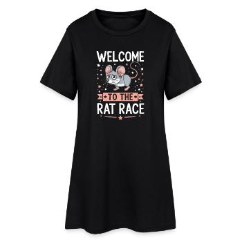Welcome to the Rat Race – Work Design - Women’s T-Shirt Dress - black - Front