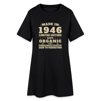 1946 Vintage Cadeau D'anniversaire - Robe T-shirt Femme - noir - Devant