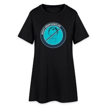 Pas mon chancelier - Bague caricature du chancelier - Robe T-shirt Femme - noir - Devant