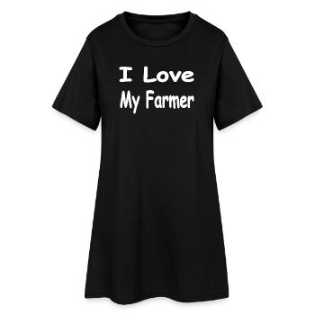 cultivateur - Robe T-shirt Femme - noir - Devant