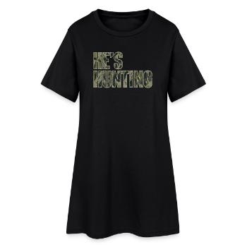 Il est la femme chasseuse d’un fier chasseur - Robe T-shirt Femme - noir - Devant