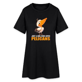 Pélicans Pélican - Robe T-shirt Femme - noir - Devant