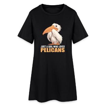 Pélicans Pélican - Robe T-shirt Femme - noir - Devant