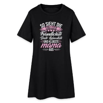 Voici à quoi ressemble la maman la plus grande et la plus intelligente - Robe T-shirt Femme - noir - Devant