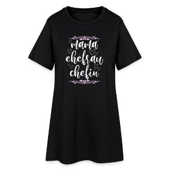 Mama Ehefrau Chefin Muttertag Mutter - Frauen T-Shirt-Kleid - Schwarz - Vorne