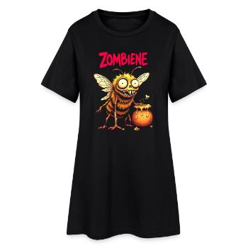 Zombie Bee Halloween Zombiene Horror Creepy - Women’s T-Shirt Dress - black - Front