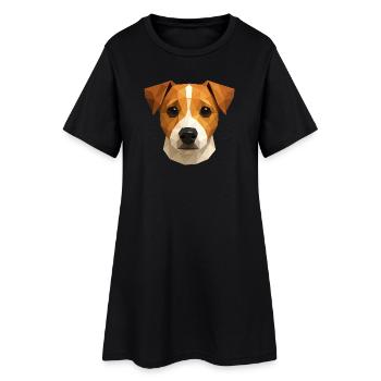 Mignon Jack Russell Terrier – Polygon Dog Design - Robe T-shirt Femme - noir - Devant
