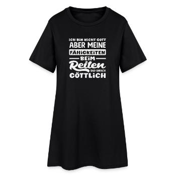 Bin Nicht Gott Pferdemädchen Reiten Ponyfans - Frauen T-Shirt-Kleid - Schwarz - Vorne