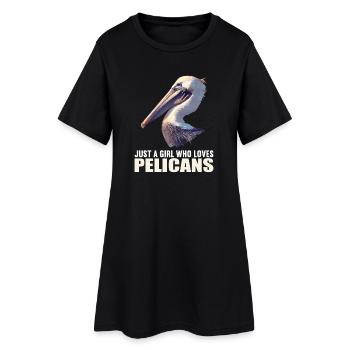 Pélicans Pélican - Robe T-shirt Femme - noir - Devant