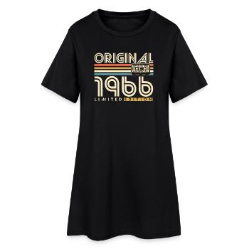 Original 1966 Vintage Cadeau d’anniversaire Rétro - Robe T-shirt Femme - noir - Devant