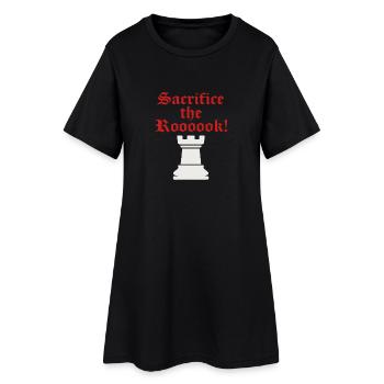 Tower Sacrifice Gothic Print - Women’s T-Shirt Dress - black - Front