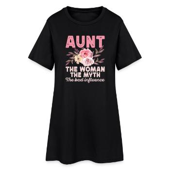 Tante Cadeau Meilleure Tante Du Monde - Robe T-shirt Femme - noir - Devant