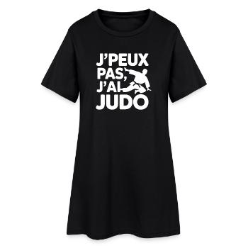 J’PEUX PAS, J’AI JUDO - Robe T-shirt Femme - noir - Devant