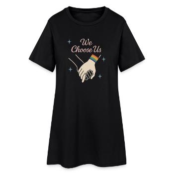 Groovy Pride Retro Égalité Queer Histoire - Robe T-shirt Femme - noir - Devant