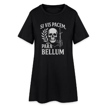 Citation latine sur la préparation à la guerre - Robe T-shirt Femme - noir - Devant