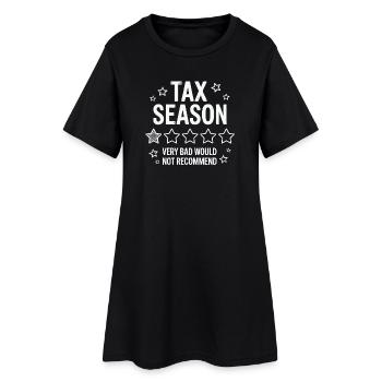 Saison des impôts - Conception de la note 1 étoile - Robe T-shirt Femme - noir - Devant