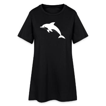 Dauphin Dauphins T-shirt Cadeau - Robe T-shirt Femme - noir - Devant