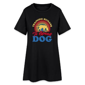 Chiens Chien Amoureux Chien Propriétaire Cadeau - Robe T-shirt Femme - noir - Devant