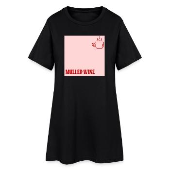 Chope à vin chaud - Robe T-shirt Femme - noir - Devant