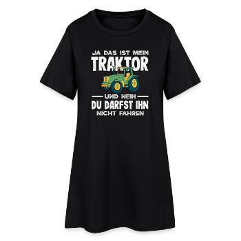 Ja das ist mein Traktor Du darfst nicht fahren - Robe T-shirt Femme - noir - Devant