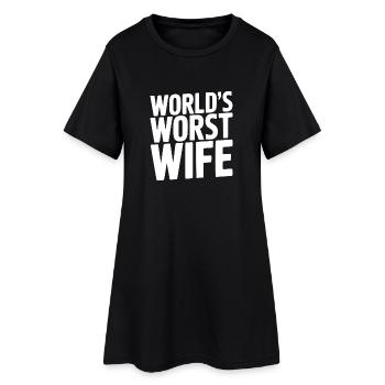 La pire épouse du monde - Robe T-shirt Femme - noir - Devant