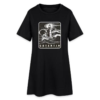 Cotentin Normandie Phare Normand Fierté Région - Robe T-shirt Femme - noir - Devant