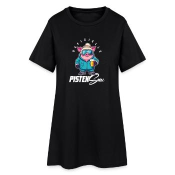 Pisten Sau Skibrille Apres Ski - Frauen T-Shirt-Kleid - Schwarz - Vorne