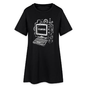 Engrenage d’ordinateur steampunk - Robe T-shirt Femme - noir - Devant