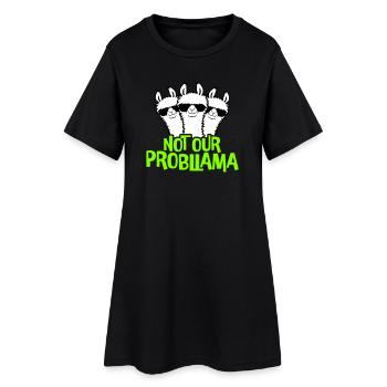 Pas nos lunettes de soleil Problama 3 Llamas Friends Team - Robe T-shirt Femme - noir - Devant
