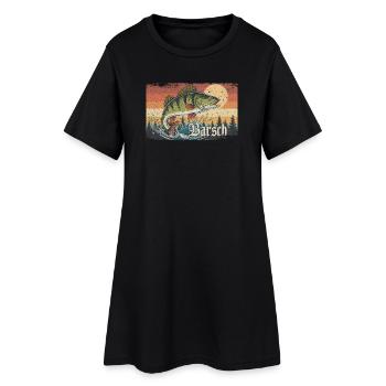 Pêche à la perche Pêche à la perche Pêcheur Nature - Robe T-shirt Femme - noir - Devant