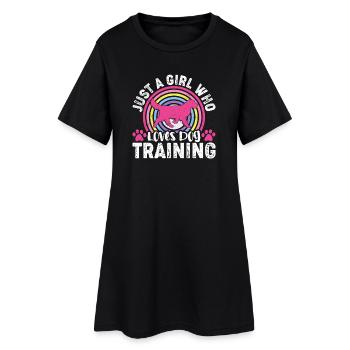 Chiens Chien Amoureux Chien Propriétaire Cadeau - Robe T-shirt Femme - noir - Devant
