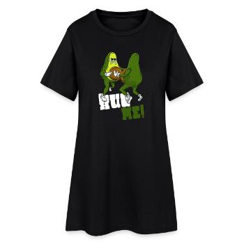 Avocado Umarmung - Frauen T-Shirt-Kleid - Schwarz - Vorne