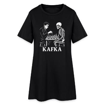 Kafka Skeleton Chess Duel - Frauen T-Shirt-Kleid - Schwarz - Vorne