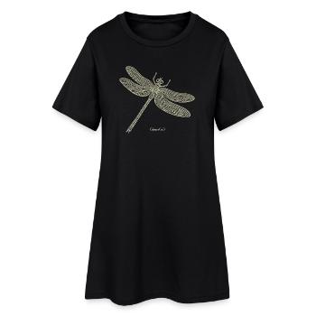 Libellule Odonate - Robe T-shirt Femme - noir - Devant