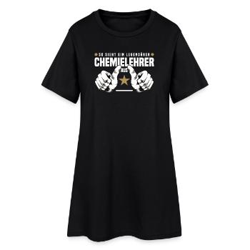 Chemielehrer - Frauen T-Shirt-Kleid - Schwarz - Vorne