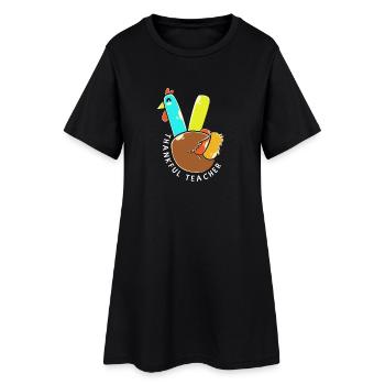Thanksgiving Enseignant Enseignant - Robe T-shirt Femme - noir - Devant