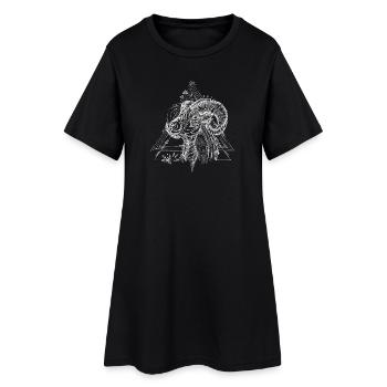 Bélier Ram - Zodiac - Frauen T-Shirt-Kleid - Schwarz - Vorne