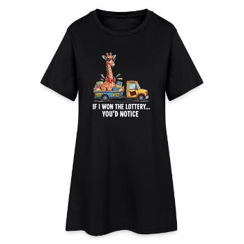 C’est drôle si je gagnais à la loterie, vous remarqueriez un yacht - Robe T-shirt Femme - noir - Devant