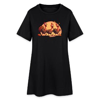 Bébé dinde de Thanksgiving - Robe T-shirt Femme - noir - Devant