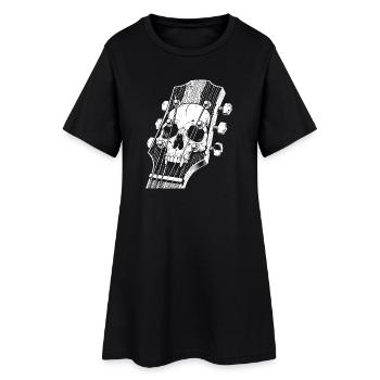 Tête de guitare Skull Head - Robe T-shirt Femme - noir - Devant