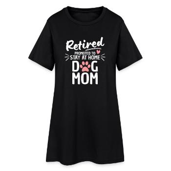 Retraite d’une maman chien à la retraite - Robe T-shirt Femme - noir - Devant