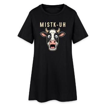 Dungk-uh Cow Funny Pun Saying Humor Animal - Women’s T-Shirt Dress - black - Front