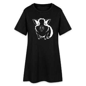 T-shirt cochon d’Inde cadeau - Robe T-shirt Femme - noir - Devant