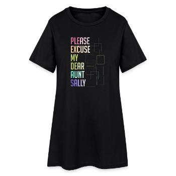 Math Math Teacher Saying Math Teacher Funny - Women’s T-Shirt Dress - black - Front