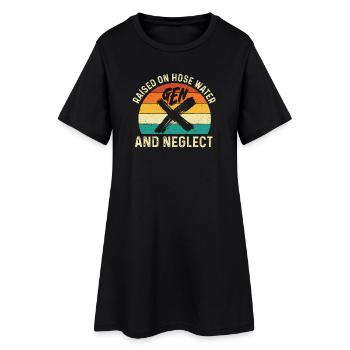 La génération X a grandi avec de l’eau et de l’humour négligé - Robe T-shirt Femme - noir - Devant