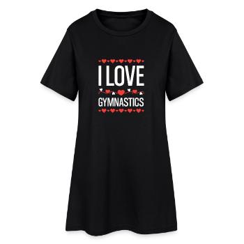 J’adore la gymnastique - Robe T-shirt Femme - noir - Devant